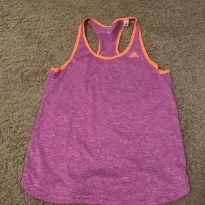 Adidas size small. Purple and orange work out tank top.